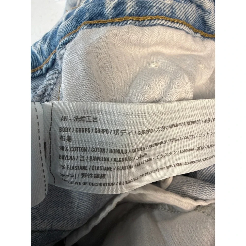 Abercrombie Fitch The Dad High‎ Rise Light Wash Distressed Knee Jeans Size 26 - Picture 13 of 13